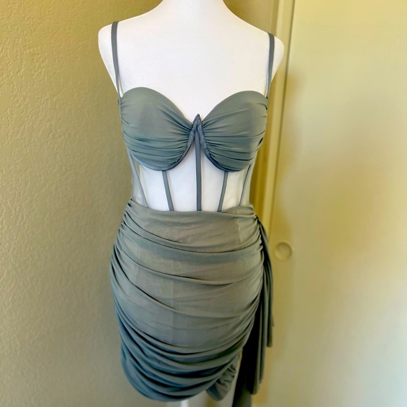 Larisa Mesh Corset Mini Dress - Picture 1 of 3